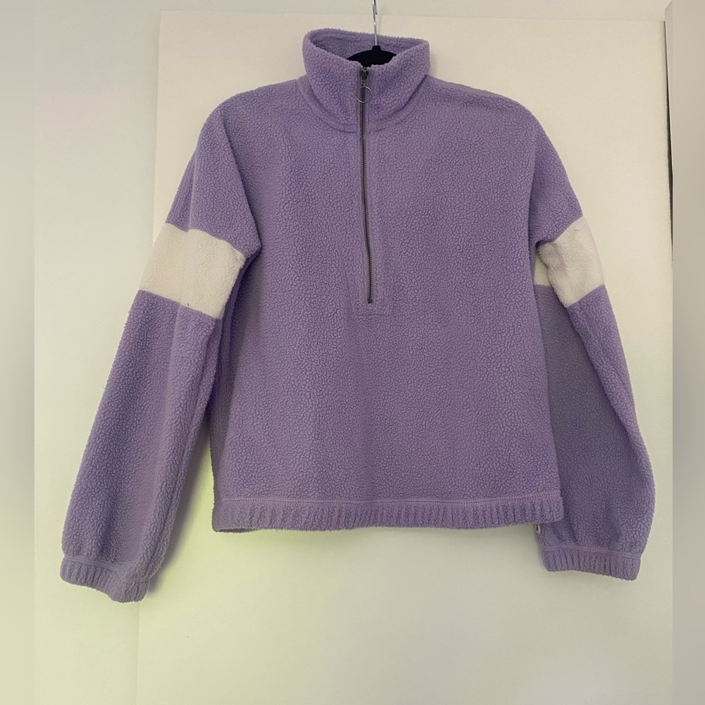 Abercrombie & Fitch Half Zip Sherpa Sweater